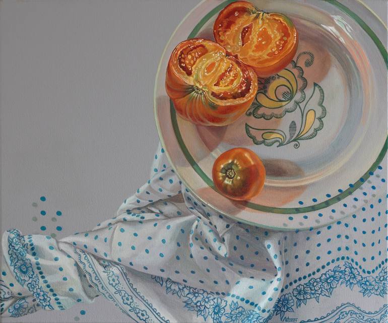 Print of Realism Still Life Painting by Alona Lesnichenko